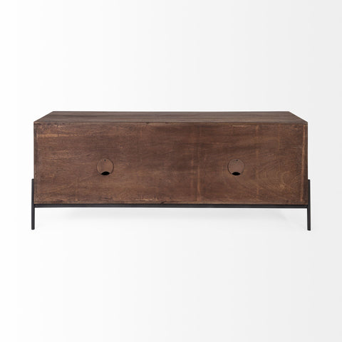 Glenn IV Dark Brown Mango Wood Media Console -3