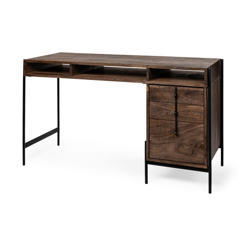 Glenn Solid Mango Wood Desk-1
