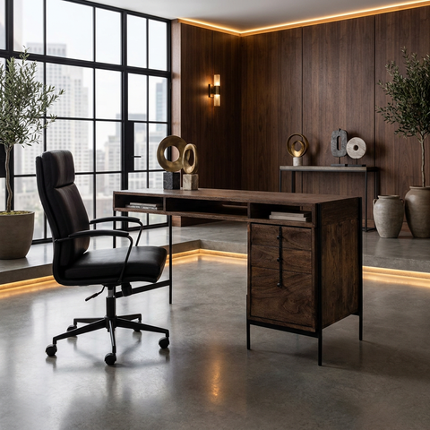 Glenn Solid Mango Wood Desk