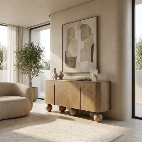 mango wood sideboard cabinet