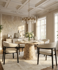 Godiva Grey Stone Look Round Dining Table