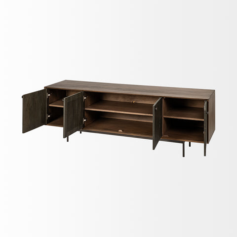 Grace I Two-Tone Brown Mango Wood Media Console -3