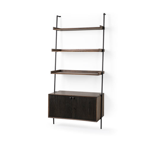 Grace Solid Mango Wood Shelving Unit-1