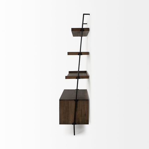 Grace Solid Mango Wood Shelving Unit-3