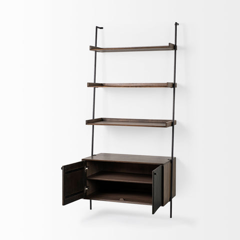 Grace Solid Mango Wood Shelving Unit-4