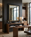 Gray Gold Leaf Wall Mirror