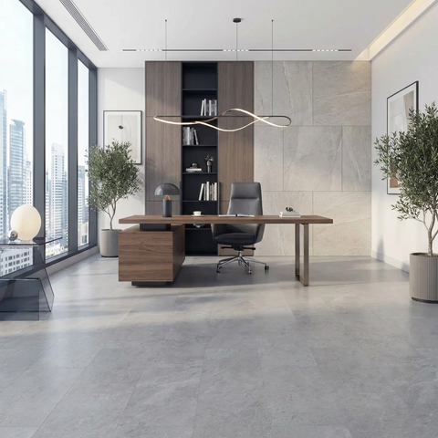 Grey Slate Waterproof 5.5mm Vinyl Flooring