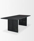 Grier 84" Black Mango Wood Dining Table- 4