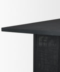 Grier 84" Black Mango Wood Dining Table- 6