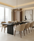Grier 84" Black Mango Wood Dining Table 