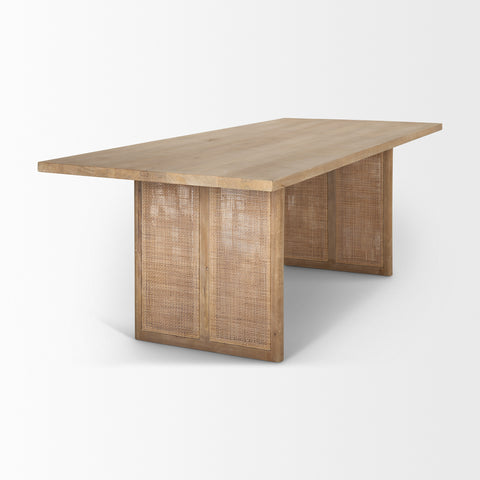 Grier 84" Light Brown Mango Wood Dining Table-4