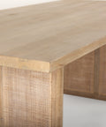 Grier 84" Light Brown Mango Wood Dining Table-5