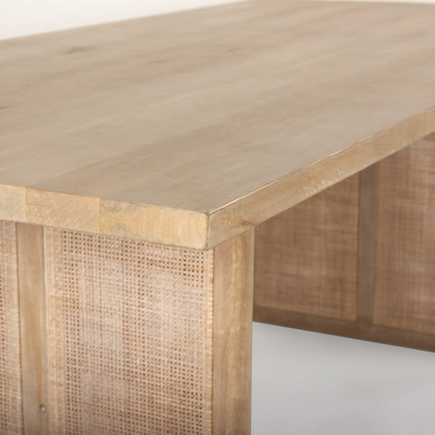 Grier 84" Light Brown Mango Wood Dining Table-5