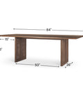 Grier 84" Medium Brown Mango Wood Dining Table-6