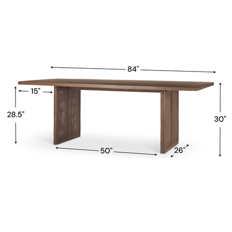 Grier 84" Medium Brown Mango Wood Dining Table-6