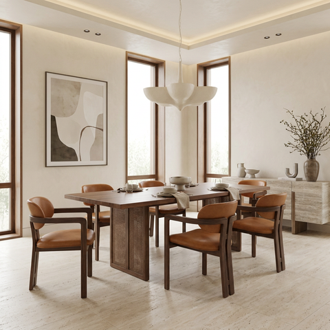 Grier 84" Medium Brown Mango Wood Dining Table