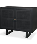 Grier Black Mango Wood Accent Cabinet -1