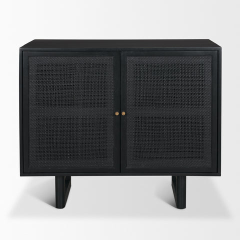 Grier Black Mango Wood Accent Cabinet -2