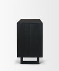 Grier Black Mango Wood Accent Cabinet -3
