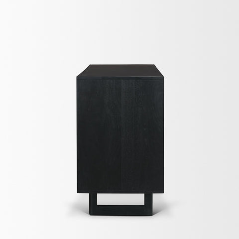 Grier Black Mango Wood Accent Cabinet -3