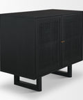 Grier Black Mango Wood Accent Cabinet -4