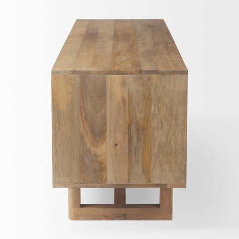 Grier Light Brown Mango Wood Media Console-3