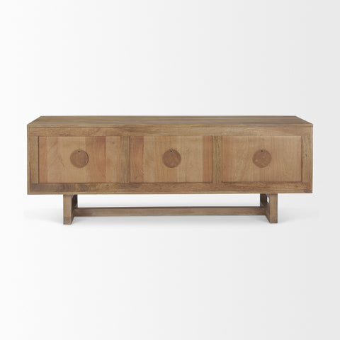 Grier Light Brown Mango Wood Media Console-4