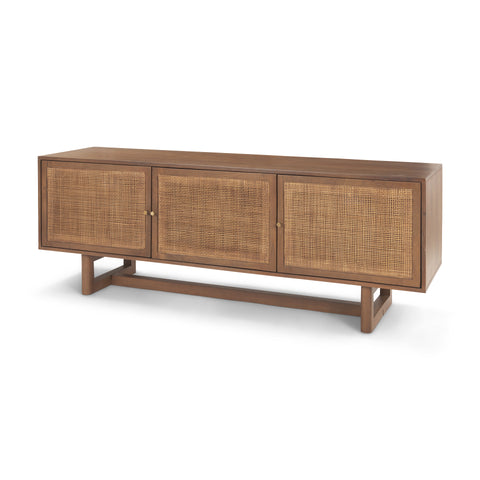 Grier Medium Brown Mango Wood Media Console-1