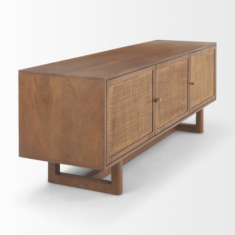 Grier Medium Brown Mango Wood Media Console-5