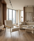 Grosjean Cream Boucle Accent Chair 