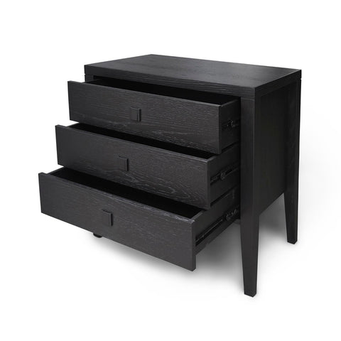 Hara Black Three Drawer- Dresser