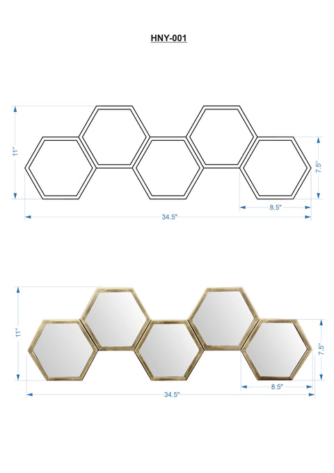 Honeycomb Gold (HNY001-1135)- Mirror