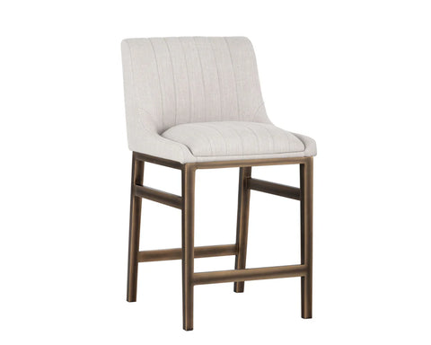 Halden Beige Modern Upholstered Counter Stool 