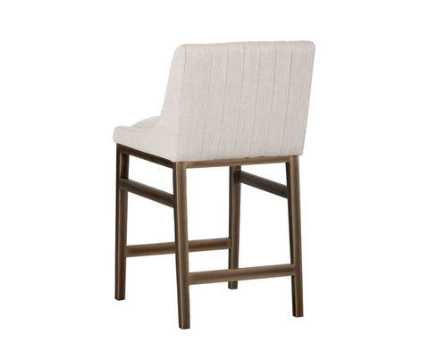 Halden Beige Modern Upholstered Counter Stool -3