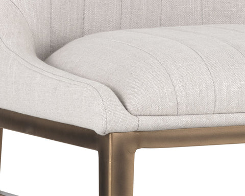 Halden Beige Modern Upholstered Counter Stool -5
