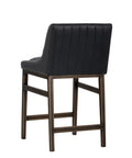 Halden Black Modern Faux Leather Counter Stool-2