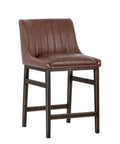 Halden Cognac Modern Faux Leather Counter Stool -1