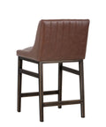 Halden Cognac Modern Faux Leather Counter Stool -2