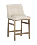 Halden Cream Modern Faux Leather Counter Stool-1