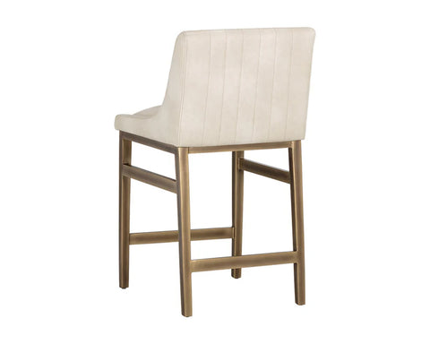 Halden Cream Modern Faux Leather Counter Stool-2
