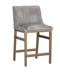Halden Stone Modern Faux Leather Counter Stool -1
