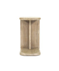 Haru Sand Wash C-Shaped Solid Acacia Wood End Table-4