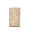 Haru Sand Wash C-Shaped Solid Acacia Wood End Table-6