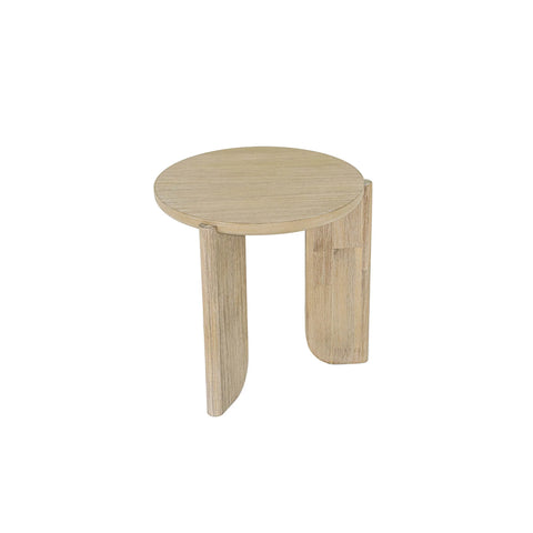 Haru Sand Wash Solid Acacia Wood End Table-4
