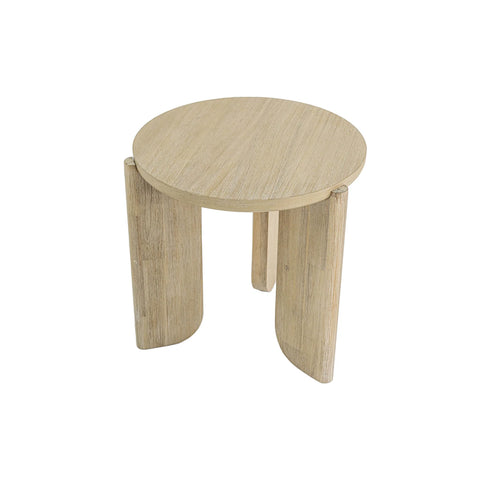 Haru Sand Wash Solid Acacia Wood End Table-5