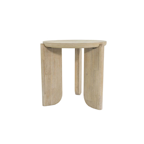 Haru Sand Wash Solid Acacia Wood End Table-6