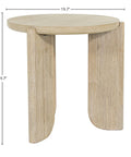 Haru Sand Wash Solid Acacia Wood End Table-8