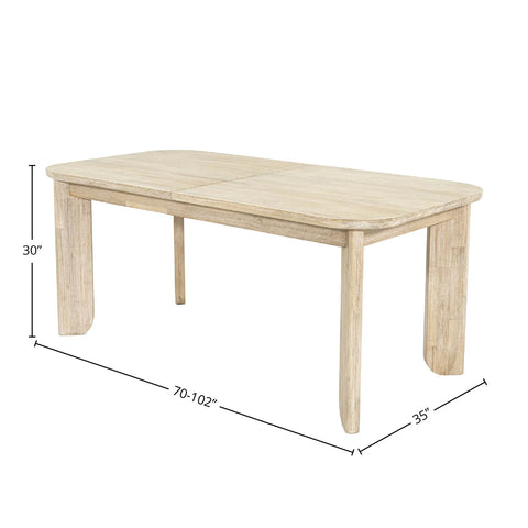 Haru Solid Acacia Extendable Dining Table-8