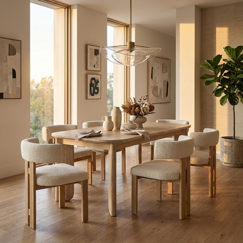 Haru Solid Acacia Extendable Dining Table
