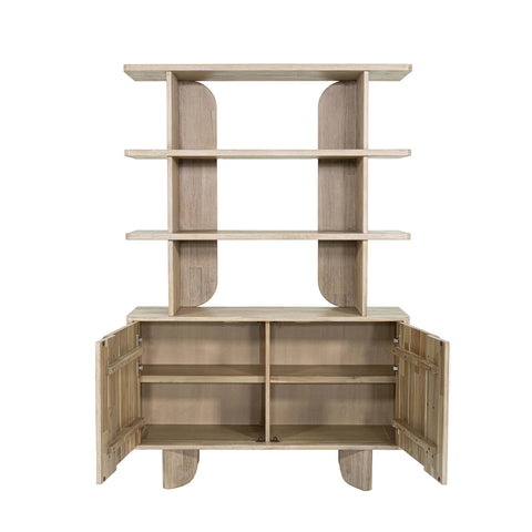 Haru Solid Acacia Wood Bookcase-2